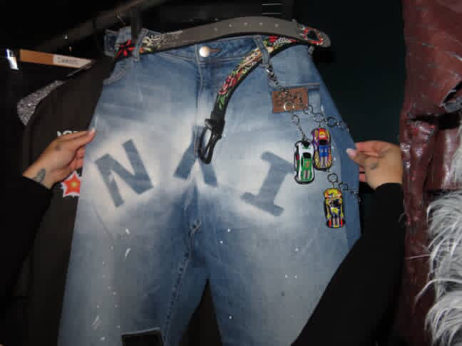 Black Denim Rhinestone Jeans