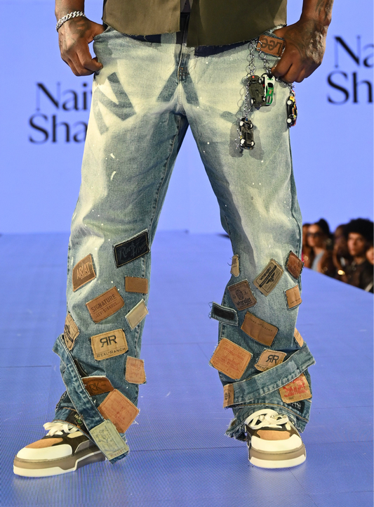 Black Denim Rhinestone Jeans